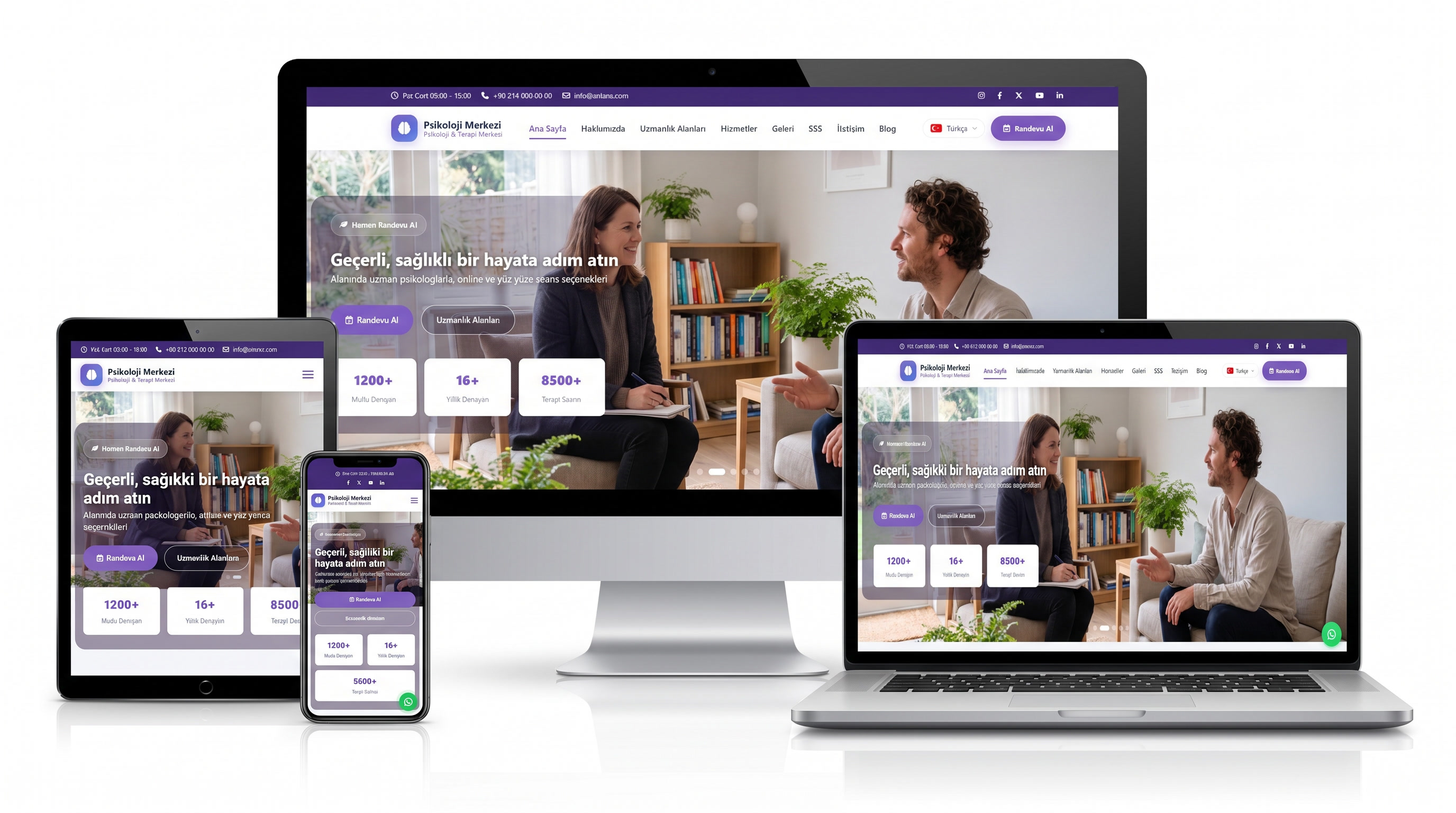 Tek sayfa web sitesi örnek tasarımı