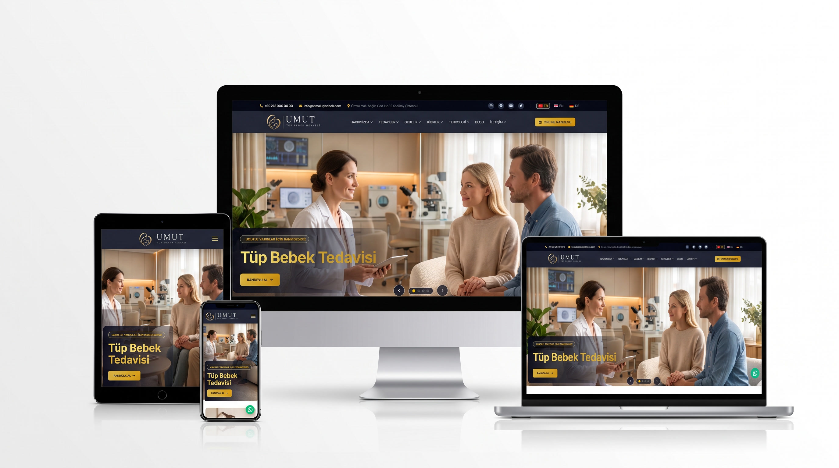 Global şirket web sitesi örnek tasarımı