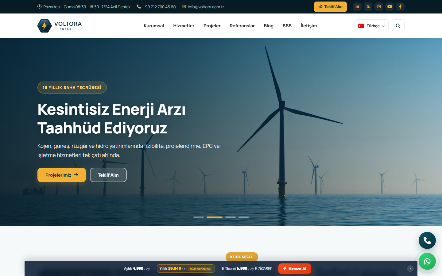 Enerji Sektörü Web Sitesi